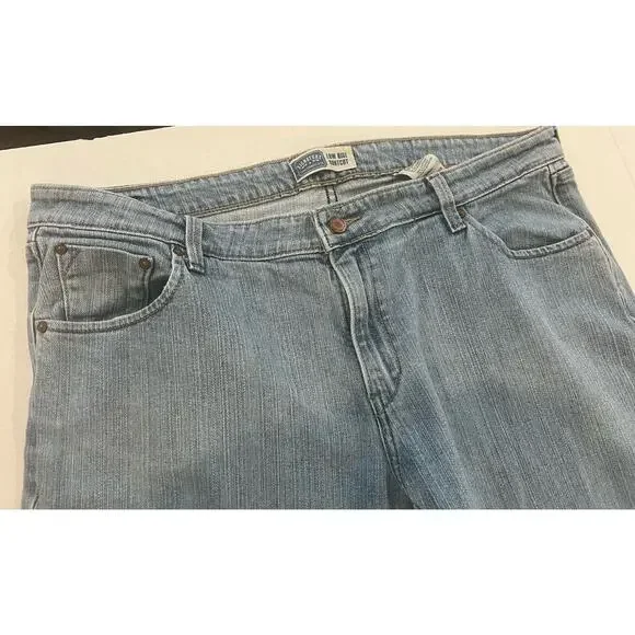 Levi’s Misses Low Rise Bootcut Zip Fly Light Wash Blue Stretch Jeans 18M 39x30 - Picture 6 of 11